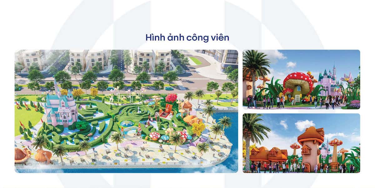 Phối cảnh Công viên chuyên đề giành cho trẻ em tại Vinhomes Global Gate.