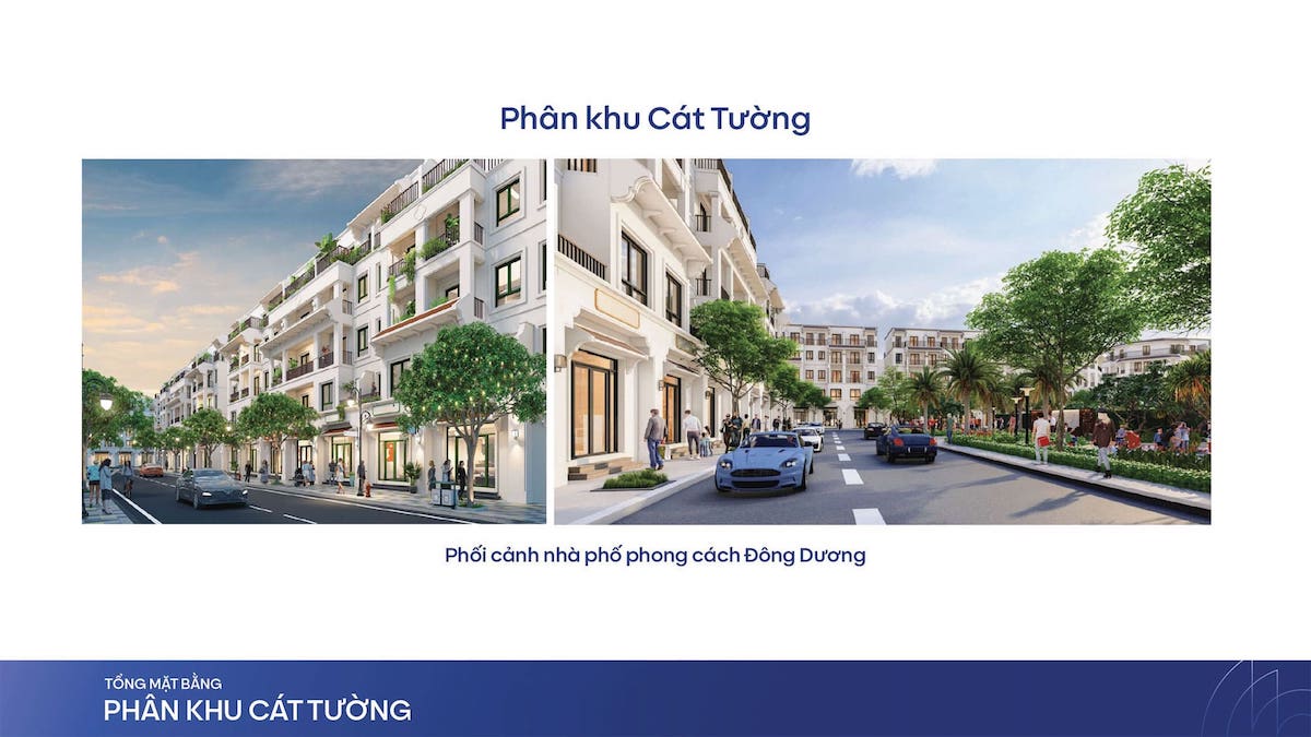 Phối cảnh sản phẩm nhà Liền Kề tại phân khu Cát Tường, Vinhomes Global Gate.