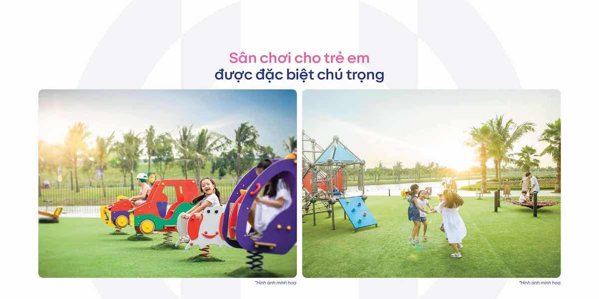 Sân chơi giành cho trẻ em tại Vinhomes Global Gate được đặc biệt chú trọng.