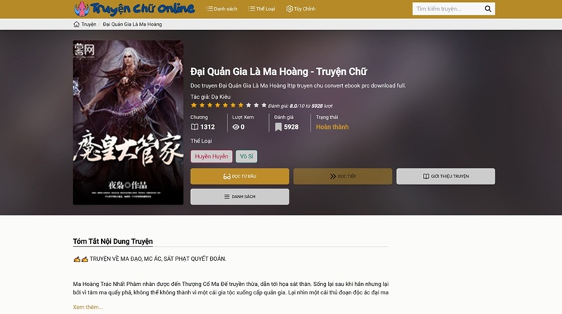 Truyện online Đại Quản Gia Là Ma Hoàng Full HD - Đọc Ngay!